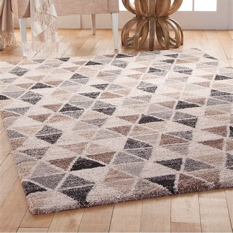 wayfair geometric rug|round brown geometric area rug.